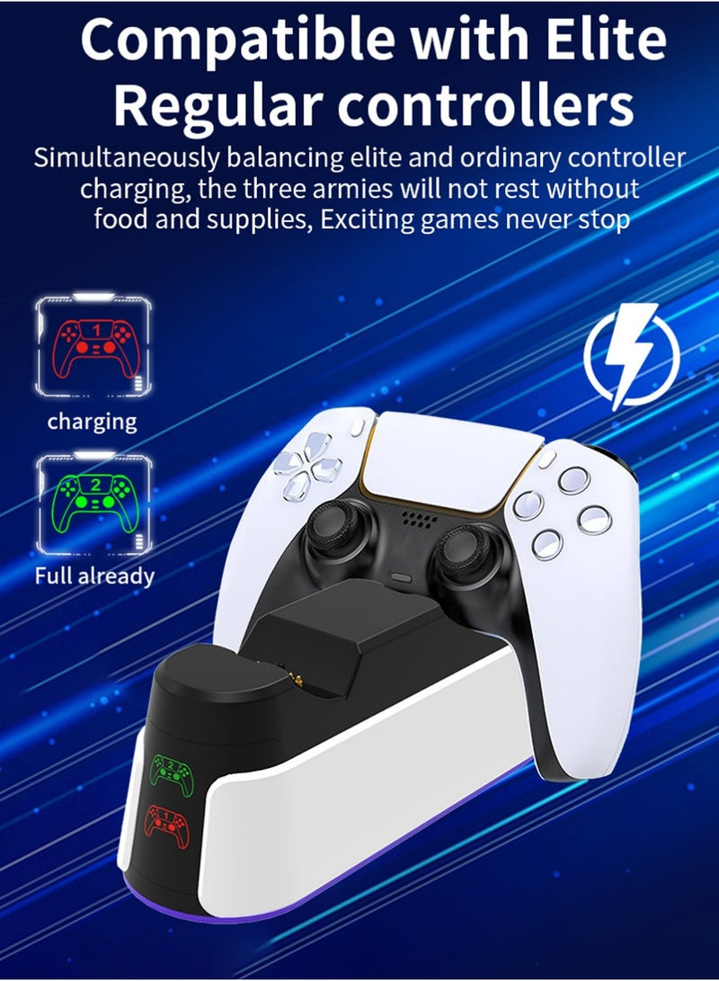 Fast Charging Dock for Playstation 5 Controller, LED Indicator, Click-in Design, Safe Intelligent Protection for PS5 Controller