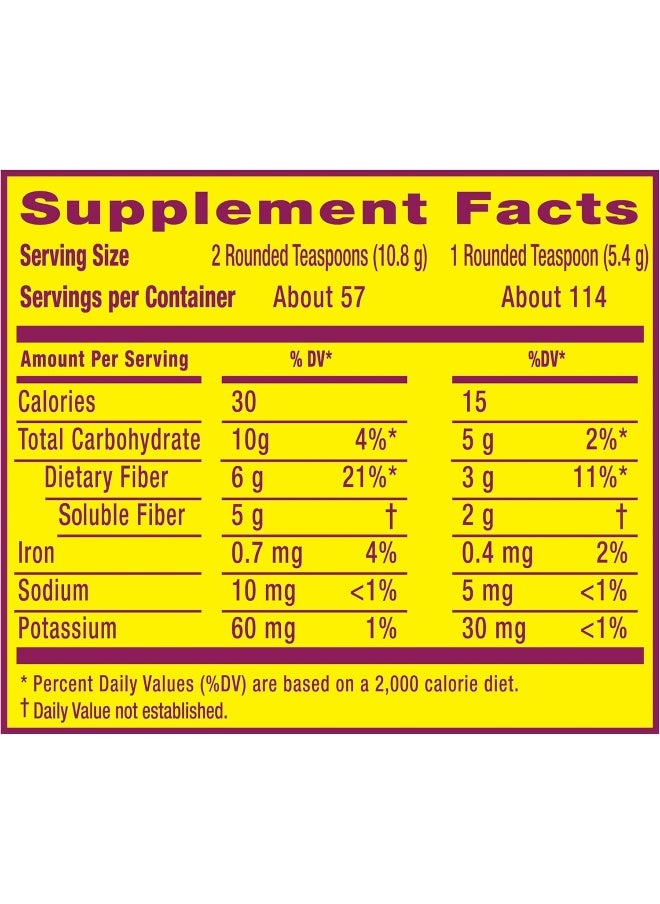 Metamucil, Fiber Supplement, Natural Psyllium Husk Powder, Plant Based, 4-in-1 Fiber for Digestive Health, No Sweeteners, 114 teaspoons (23.3 OZ Fiber Powder) - pzsku/Z8FCFC71CEB532178E21FZ/45/_/1740377637/61692d5f-1eb0-4355-9699-f00356d8964e