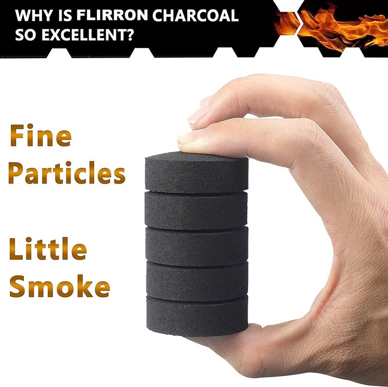 FLIRRON FLIRRON Charcoal Burning Tablets for Guggal Oudh and Loban Burning Tablets Multipurpose Charcoal Tablet for Dhoop 25 Charcoal Tablets Pouch  - Image 5