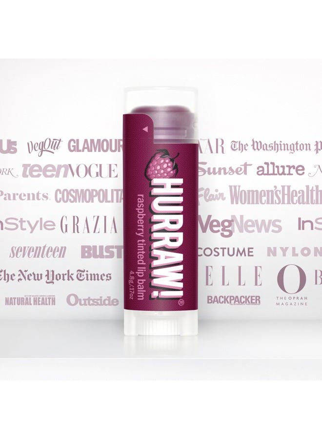 Hurraw! Raspberry Tinted Lip Balm: (Sheer Berry Tint) Organic, Certified Vegan, Cruelty and Gluten Free. Non-GMO, 100% Natural Ingredients. Bee, Shea, Soy and Palm Free. Made in USA - Image 5