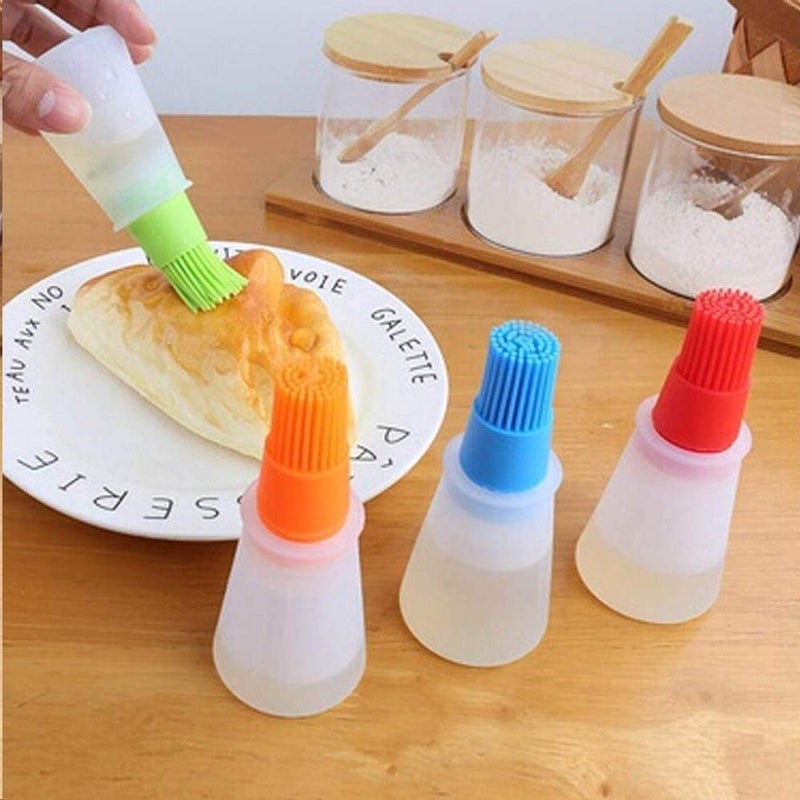 NITAY ENTERPRISE Home Nitay Enterprise Home Oil Bottle Brush Silicone Pastry Brush for Roasting sauteing Baking or Grilling Frying BBQ Cooking Oil Dispenser Kitchen Tools Accessories2 Pcs  - Image 2