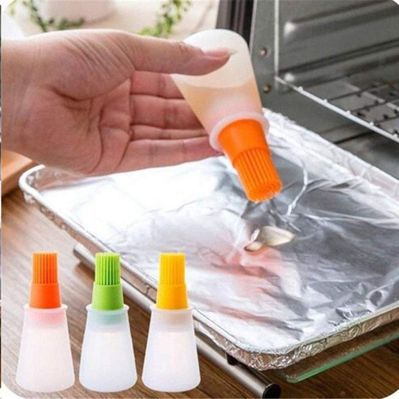 NITAY ENTERPRISE Home Nitay Enterprise Home Oil Bottle Brush Silicone Pastry Brush for Roasting sauteing Baking or Grilling Frying BBQ Cooking Oil Dispenser Kitchen Tools Accessories2 Pcs  - Image 5