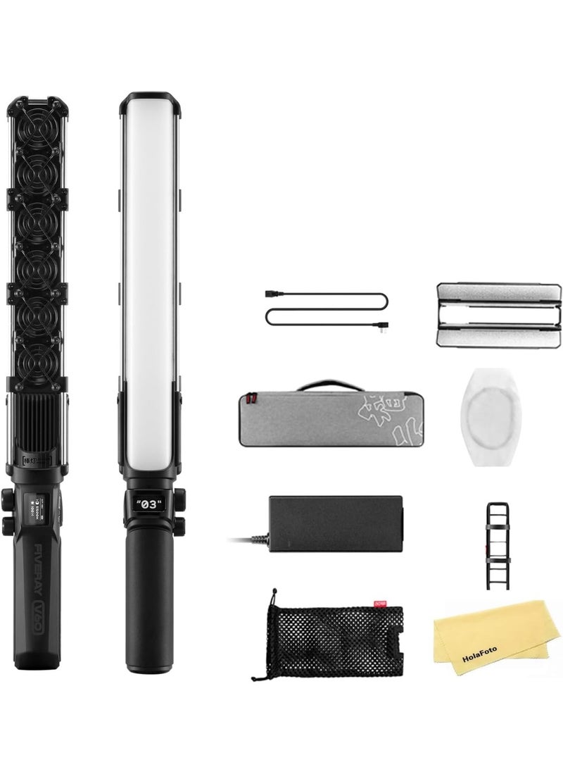 Zhiyun-Tech Zhiyun FIVERAY V60 Combo 60W LED Light Wand – Bi-Color 2700K-6500K Stick for Photography, Video, Streaming, Vlogging – Black  - Image 1