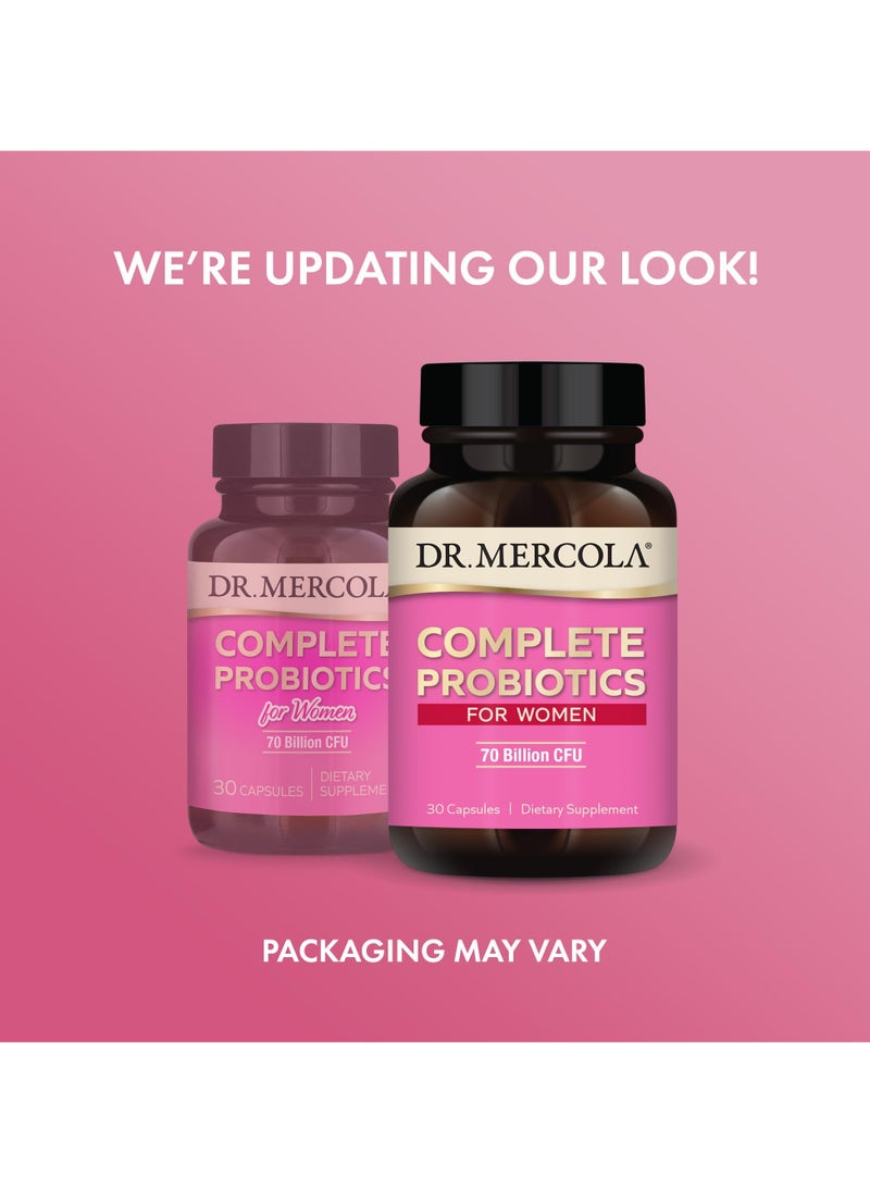 Dr. Mercola - Complete Probiotics for Women 70 Billion CFU, 30 Capsules, Dietary Supplement - Image 1