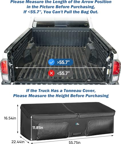 JOYTUTUS Truck Bed Cargo Box Organizer for Pickup, Truck Bed Cargo Bag, Storage Organizer Carrier Accessories for Groceries, Golf, Easily Slide in and Out, Easy Access - Image 2