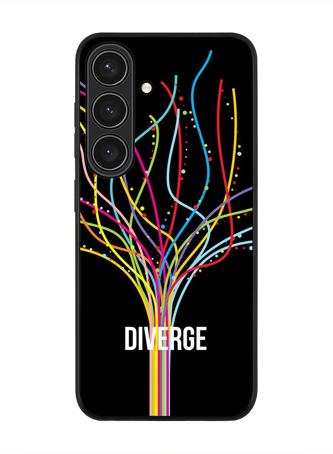Stylizedd For Samsung Galaxy S25 5G Case,Slim fit Camera Protection, Shockproof Thin Phone cover  - Diverge (Black) - Image 1