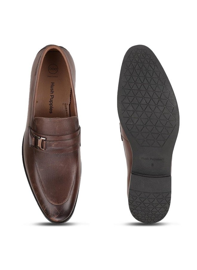 Hush Puppies - Hush Puppies Men's JAE E Slipon Formal Shoes (8544577_BROWN_8 UK) - Image 1