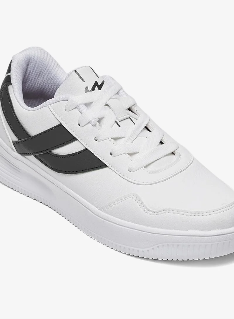 CAMPUS Wht/Blk Women’s White Low Top Sneakers – Cool Urban Design Shoes with Memory Foam for All-Day Comfort for Women | Best Price UAE