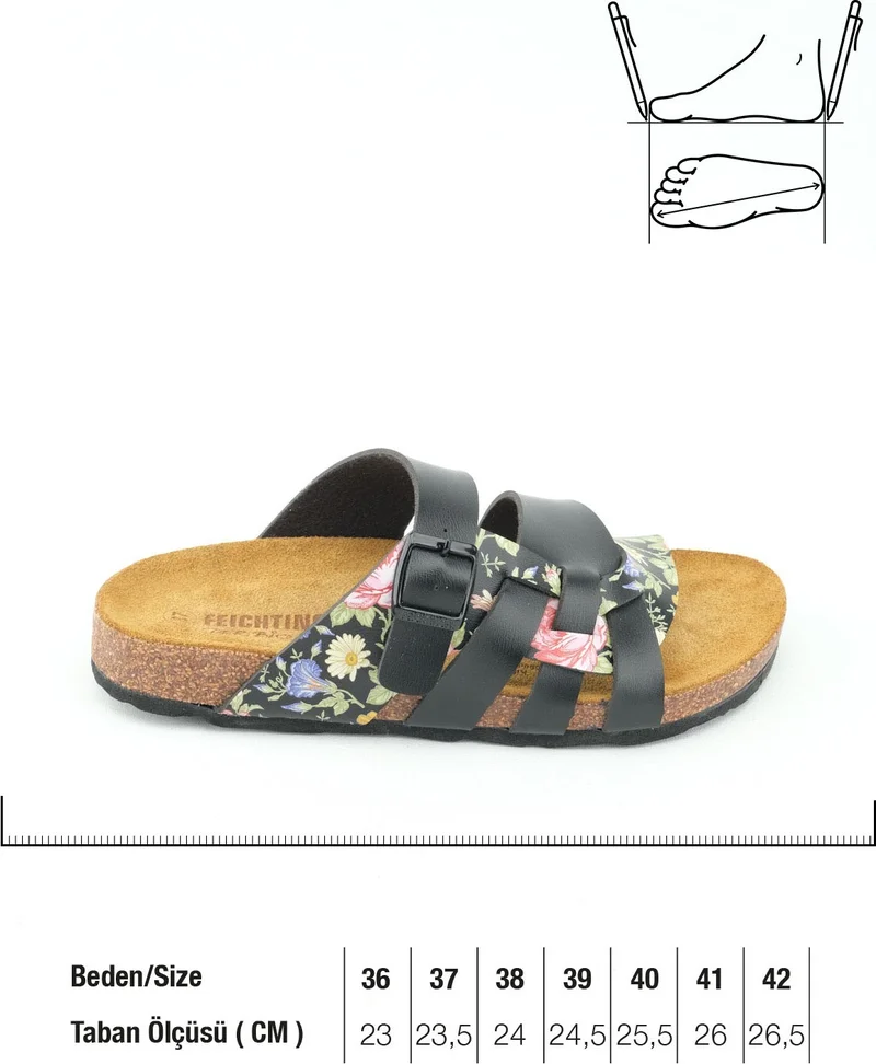 Gezer Feichtinger Der Bio Summer Women's Insole Leather Cork Sole Daily Slippers