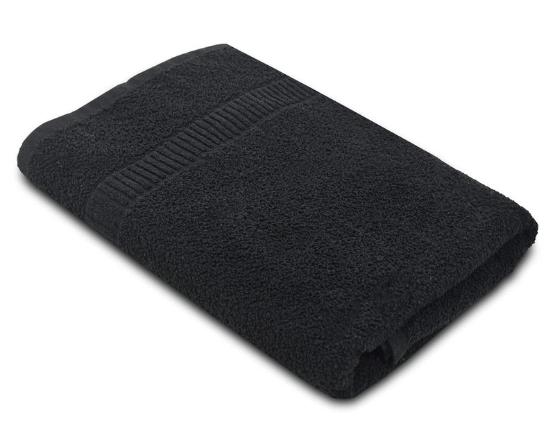 Kuber Industries Premium Design Soft Cotton Bath Towel, 30"x60"(Black), Standard (HS39KUBMART023831) - Image 1