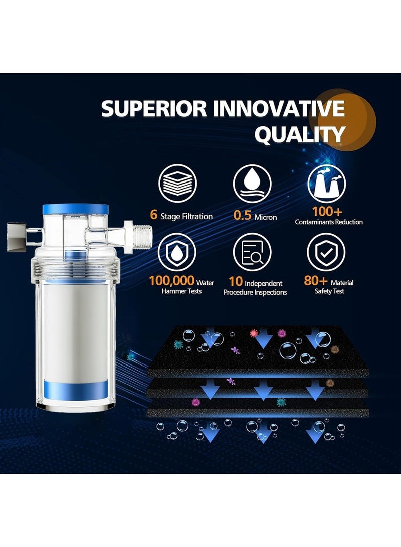 سايكفو [ترقية] فلتر الصنبور، فلتر الصنبور المنزلي، فلتر المرحاض الذكي/الغسالة/غسالة الصحون/سخان المياه/المطبخ/الحمام/المرحاض - Image 5