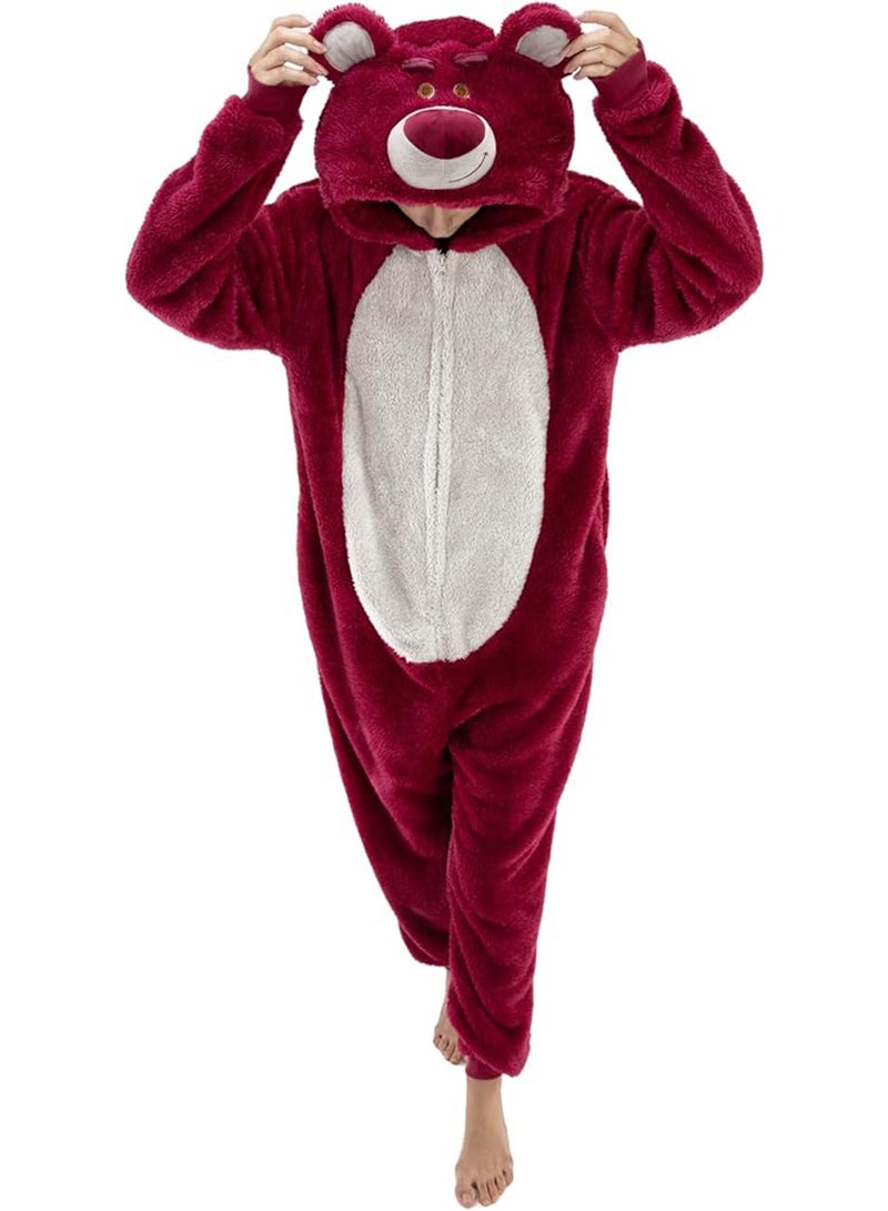 Snug Fit Unisex Adult Onesie Pajamas, Cosplay Animal One Piece  Costume Sleepwear Homewear  - Image 1