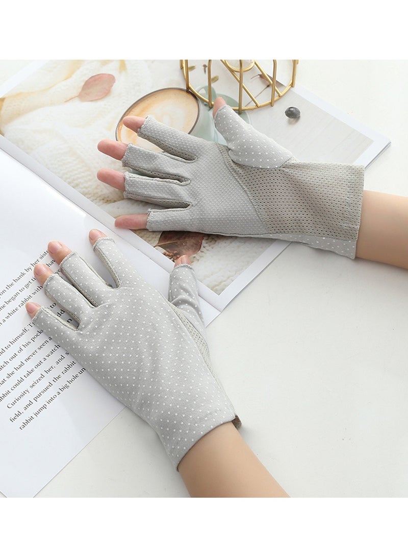 Women Summer UV Protection Gloves Non-Slip Sunblock Fingerless Driving Gloves Touchscreen Mittens - Image 5