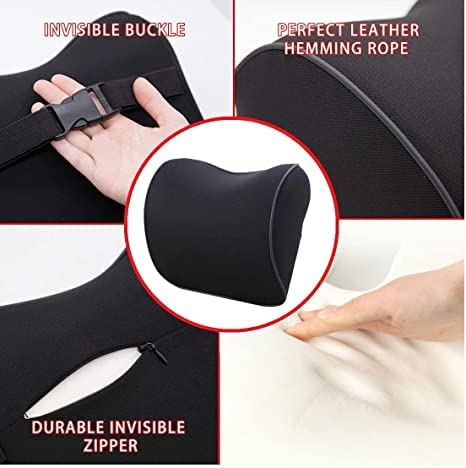 Dino's DINOS Memory Foam Neck Support Pillow Headrest Pillow for Car Seat Orthopedic Design Neckrest Cushion Recommended by OrthopaedicsNeck Relaxer Support Neck & Shoulder in Long Travel - Image 4