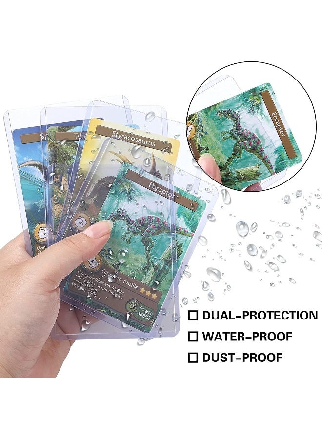 SHOWAY ELECDON 50PCS Card Sleeves Hard Plastic for Baseball Protective Holder Trading Cards, Sports Cards 3 x 10.1 cm  - Image 3