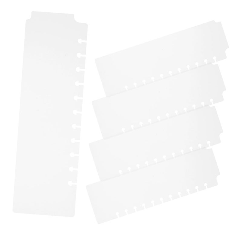 AUTSUPPL 5pcs Plastic Tab Dividers Snap Bookmarks for Spiral Planner Notebook Dividers Aesthetic Binder Separators Portable Organization Tools for Office School - Image 1