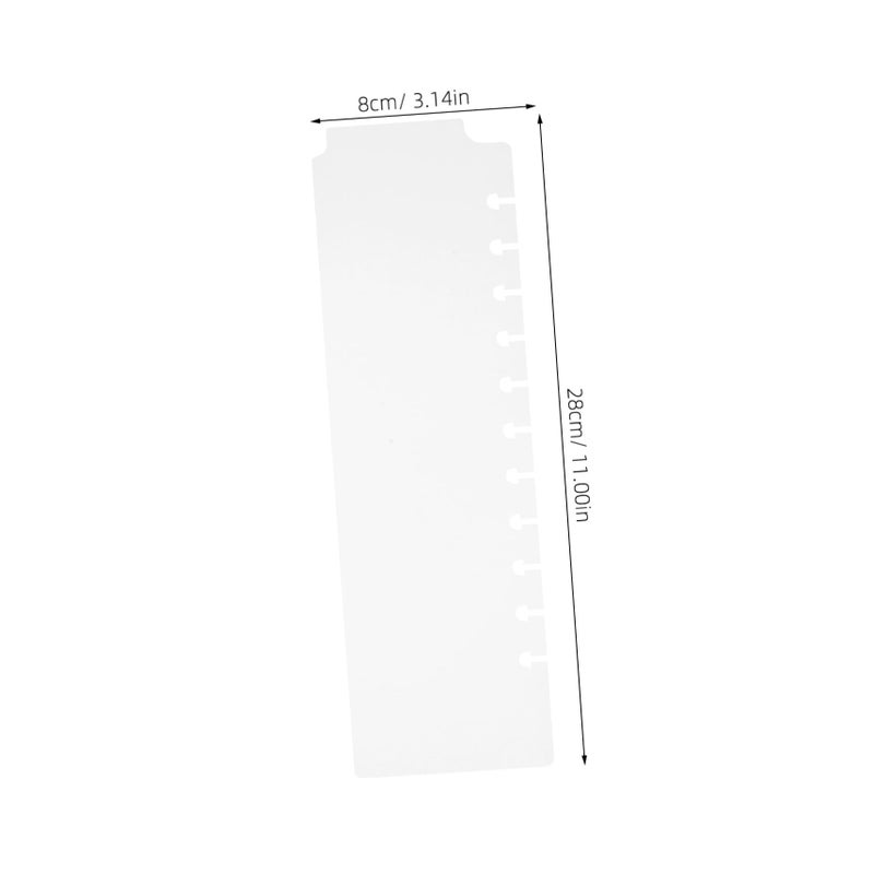 AUTSUPPL 5pcs Plastic Tab Dividers Snap Bookmarks for Spiral Planner Notebook Dividers Aesthetic Binder Separators Portable Organization Tools for Office School - Image 2