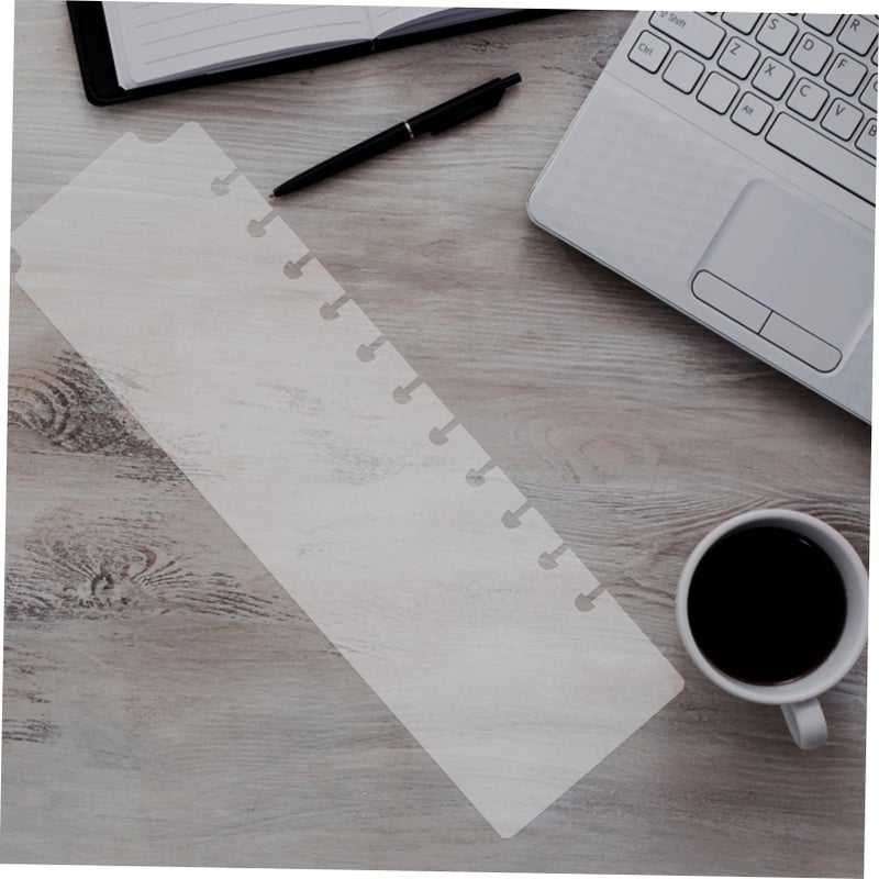 AUTSUPPL 5pcs Plastic Tab Dividers Snap Bookmarks for Spiral Planner Notebook Dividers Aesthetic Binder Separators Portable Organization Tools for Office School - Image 5