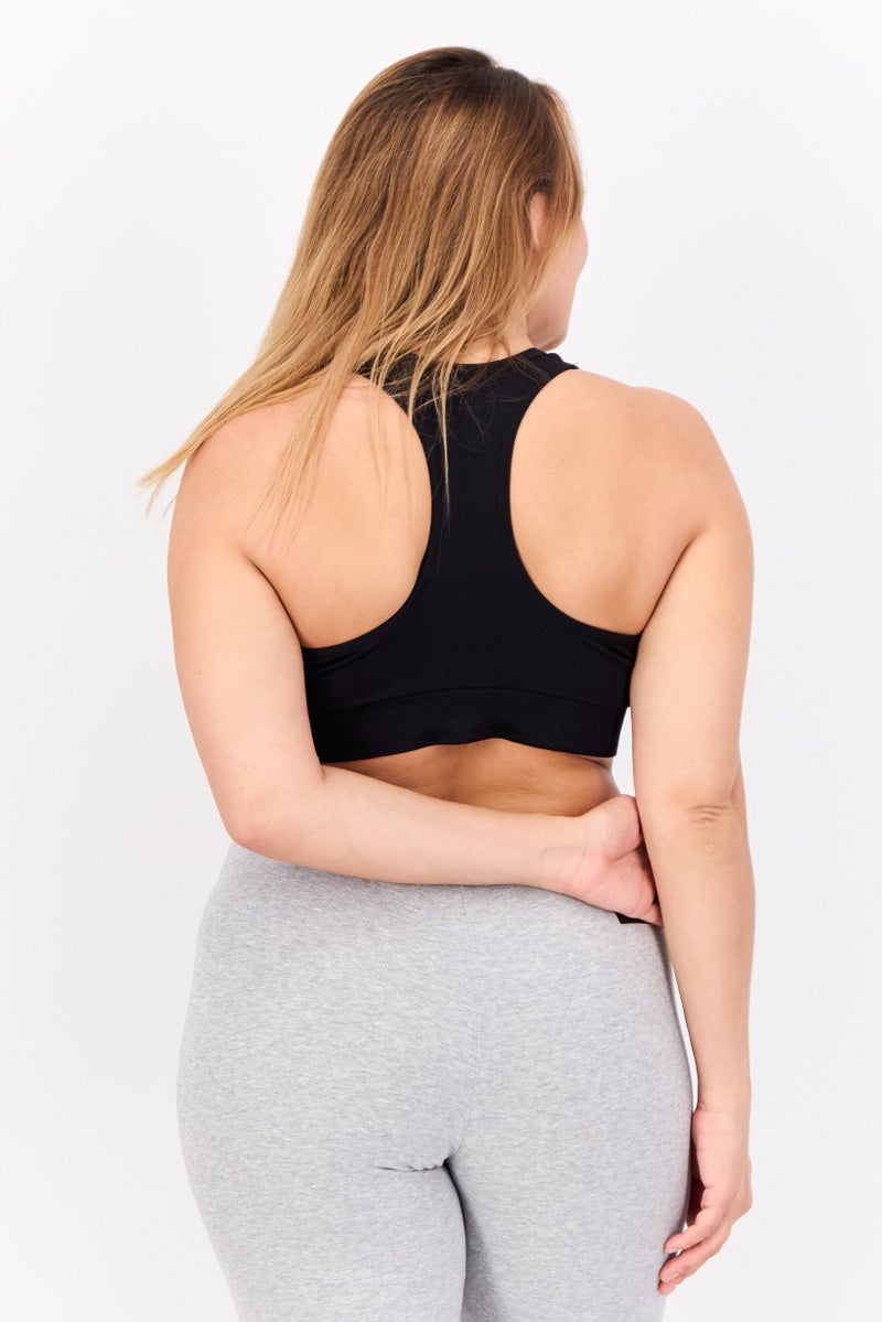 PUMA Women Plus Size Brand Logo Padded Sports Bra, Black - Image 4
