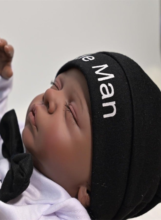 GYCV Realistic Reborn Baby Dolls Black Boy - 19 Inch Lifelike Newborn Baby Boy Doll with Hair Weighted Cloth Body Baby Dolls African American Dark Skin Reborn Doll with Accessories for Kids Ages 3+ - Image 5
