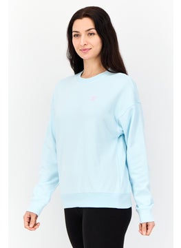 adidas Originals Women Sportswear Fit Long Sleeves Outdoor Sweatshirt, Sky Blue  - Image 2