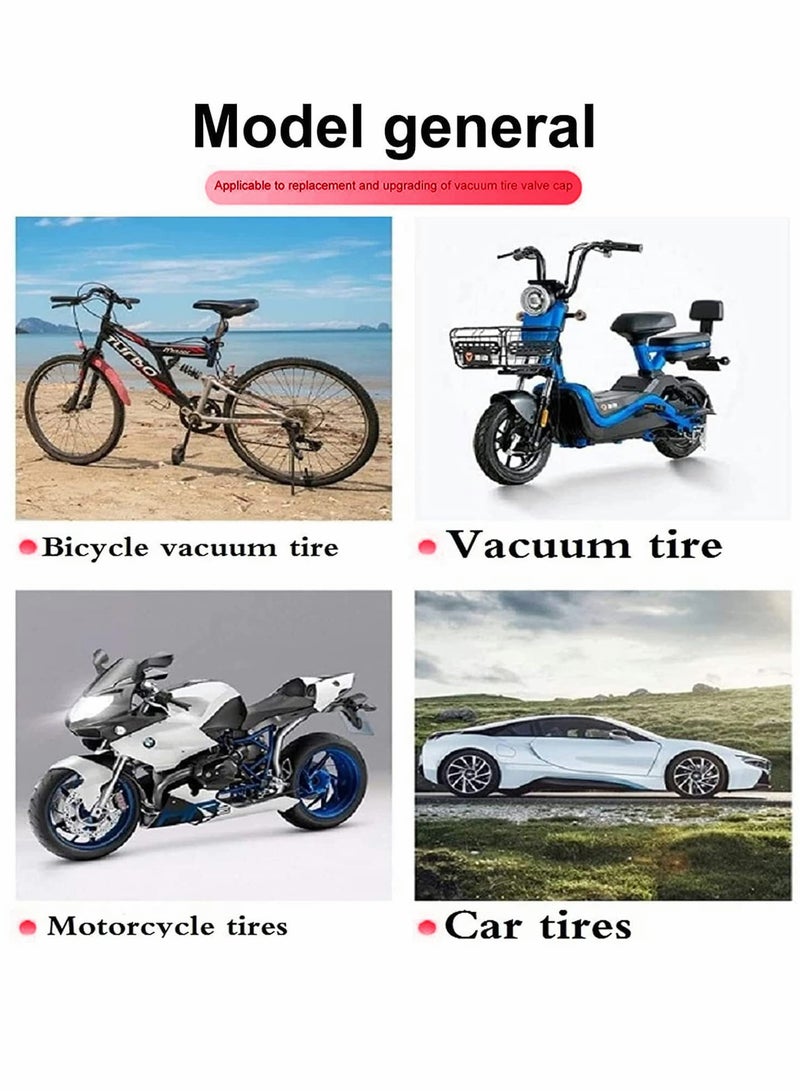 KASTWAVE 24PCS Car Valve Cap Tire Valve Stem Caps Noctilucous Illuminated Tire Air Caps Cover Auto Wheel Valve Stem Cap, Wheel Accessories, Universal Wheel Valve Caps for Car Truck Motorcycles Bike Tires (Red) - Image 5