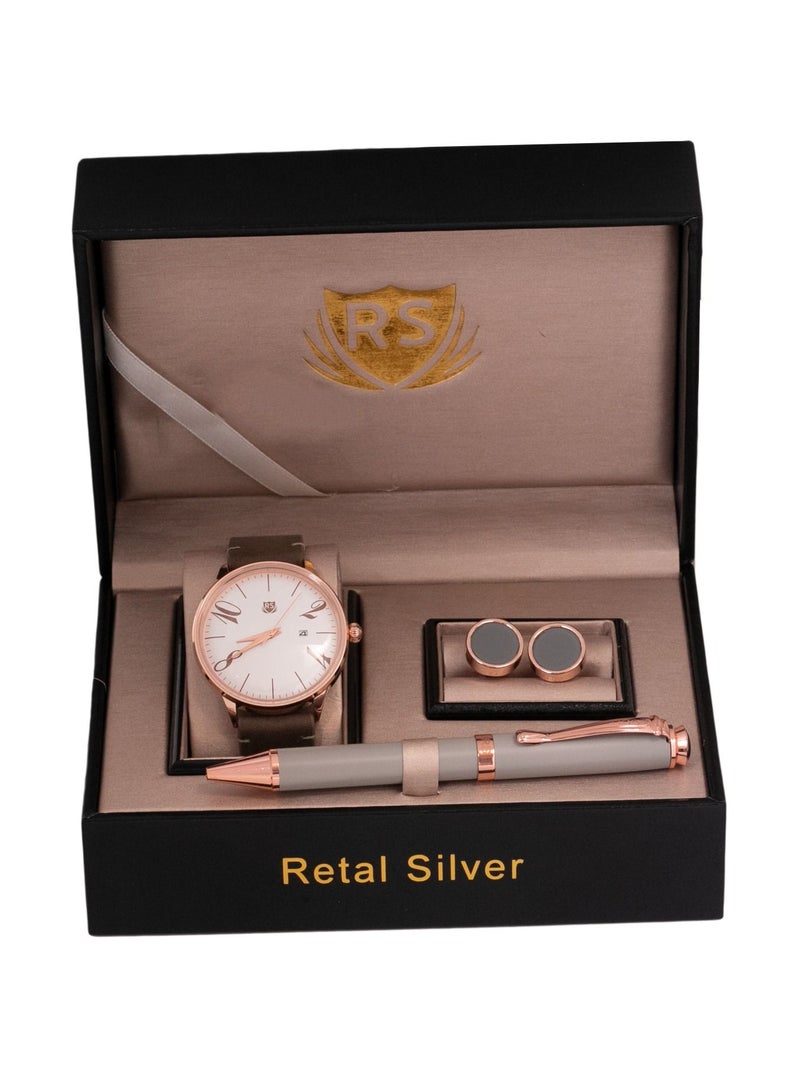 RS Special Set Of Cufflinks Watch And Pen - Image 1
