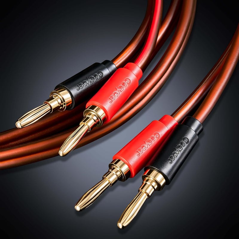 Goaycer Speaker Wire with Banana Plugs,14 Gauge Speaker Cables, Oxygen-Free Copper(OFC)，2 Pack/6.6Feet - Image 2
