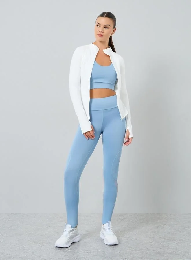 ستايلي اكتيف جاكيت بخياطة بارزة وفتحة للإبهام