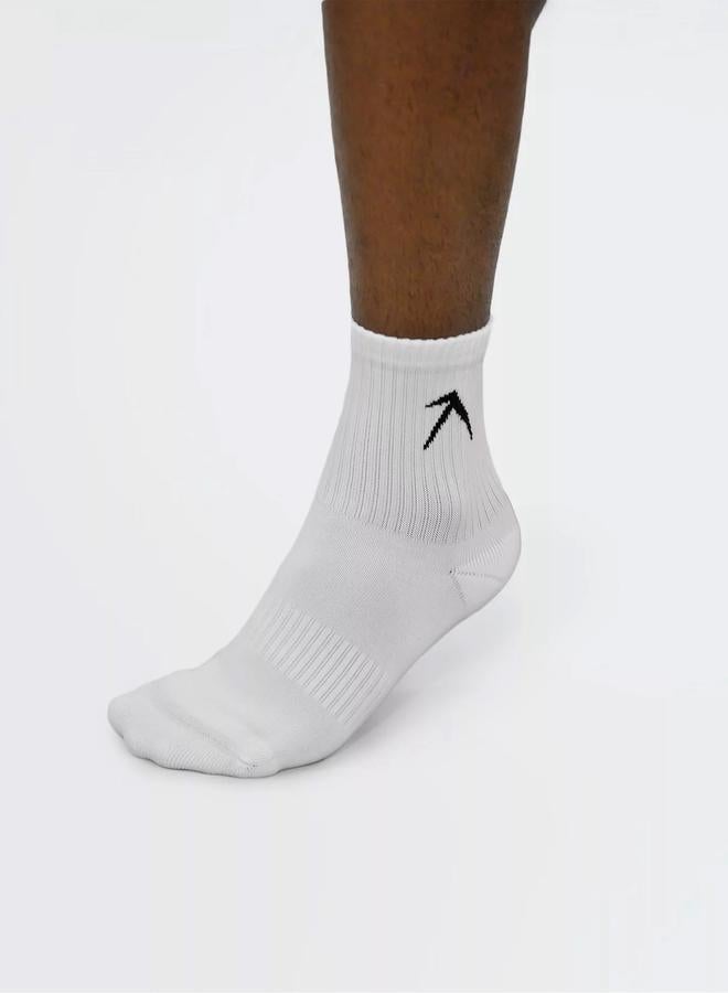 Wizard Pack of 3 - White Short Crew Dry Touch Socks - Image 5