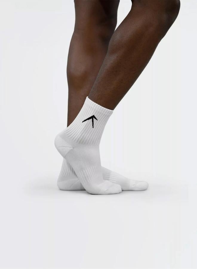Wizard Pack of 3 - White Short Crew Dry Touch Socks - Image 1