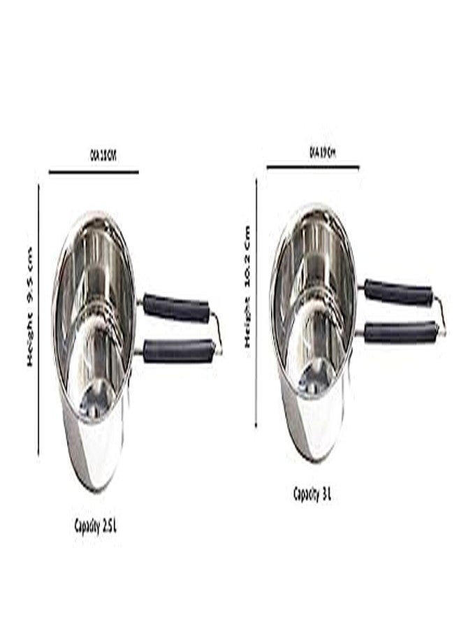 chillatai Sauce PAN/Milk PAN/Tea PAN/Combo of 2 Sauce Pans (2.5 & 3 litres) - Image 3