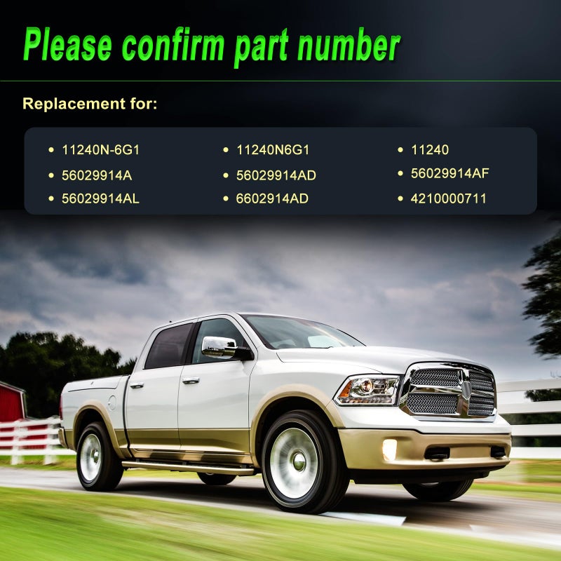 SHICHU Alternator Compatible with 2007 Aspen Durango Commander Grand Cherokee 2009-2013 Ram 1500 2007-2010 Nitro Liberty 11-12 1500 3.7L V6 4.7L V8 Replace for: 56029914A 11240N6G1 4210000711 - Image 3