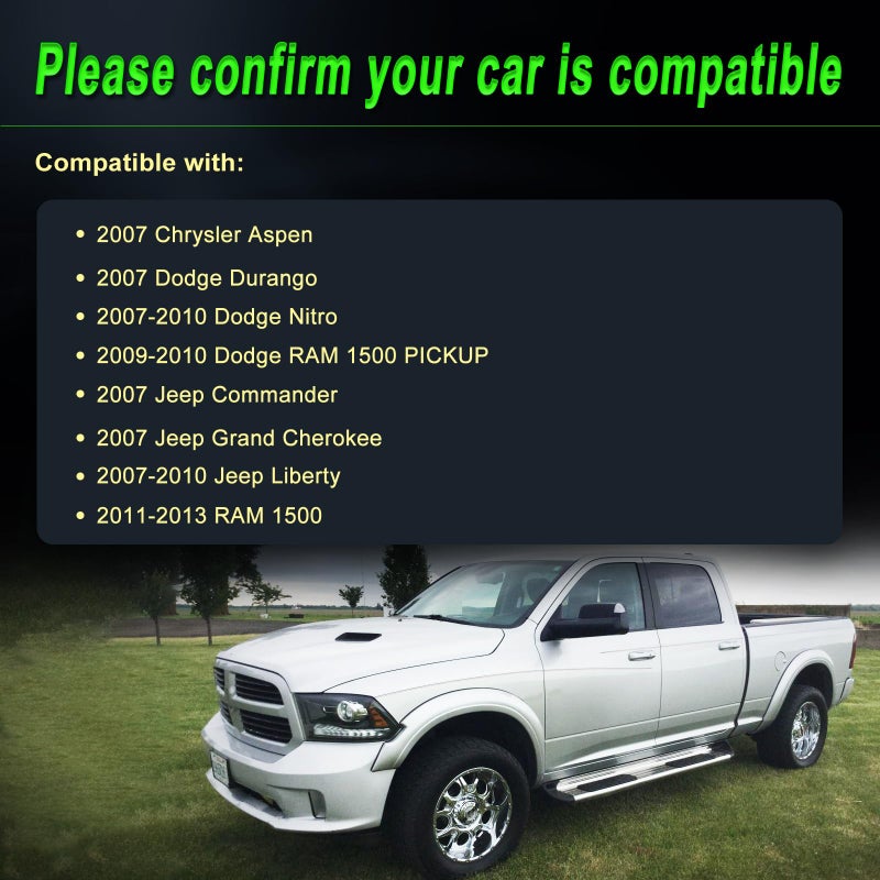 SHICHU Alternator Compatible with 2007 Aspen Durango Commander Grand Cherokee 2009-2013 Ram 1500 2007-2010 Nitro Liberty 11-12 1500 3.7L V6 4.7L V8 Replace for: 56029914A 11240N6G1 4210000711 - Image 2