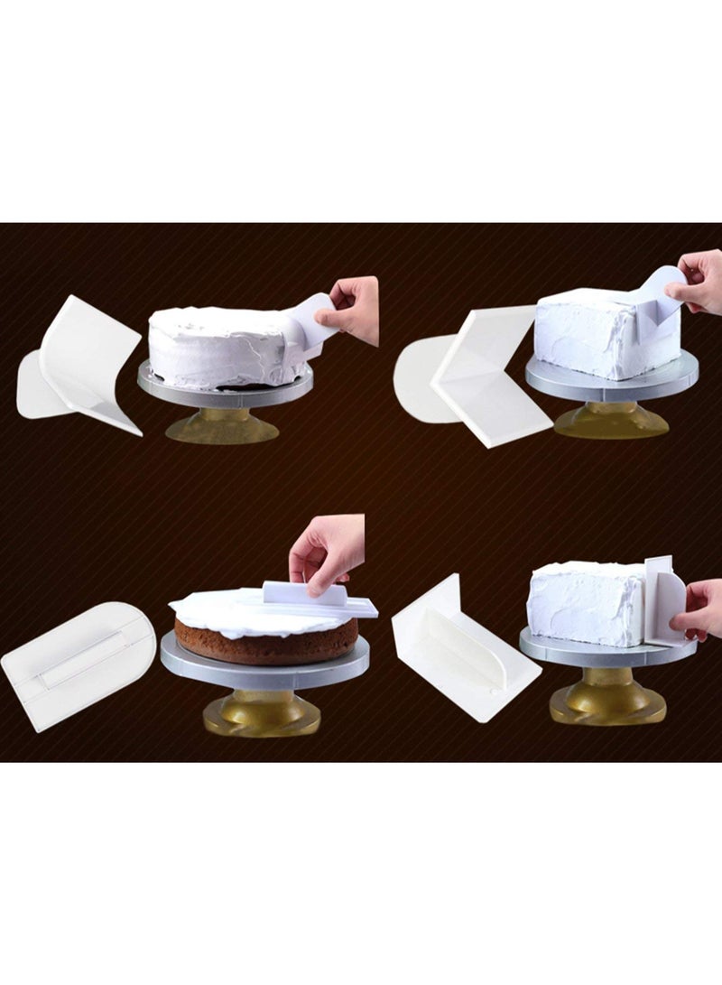 4pcs Fondant Icing Smoother Polisher for Cake Decoration – Sugarcraft Scraper Paddle Tool Set - Image 4