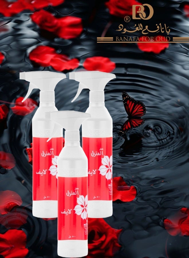 Banafa 3 Pieces Life Air Freshener 500ML - Image 1