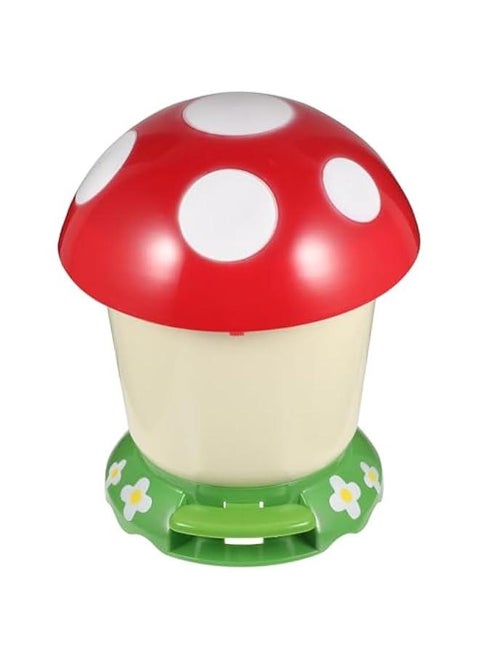 Mushroom Trash Can with Lid Foot Pedal Trash Can Small Trash Bins Wastebasket Garbage Container Bins Recycling Bin for Bathroom Vanity Desktop Table Nursery Room Decor