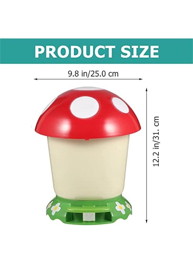 Generic - Mushroom Trash Can with Lid Foot Pedal Trash Can Small Trash Bins Wastebasket Garbage Container Bins Recycling Bin for Bathroom Vanity Desktop Table Nursery Room Decor - Image 1