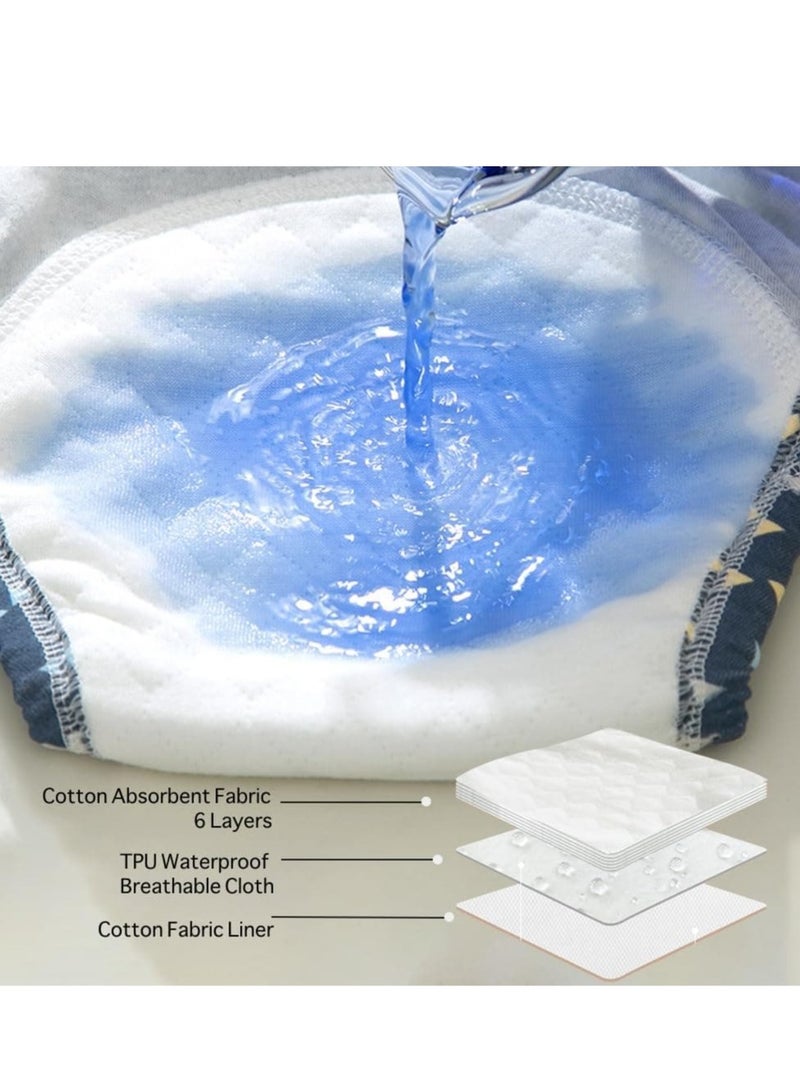 Anmi 7 PCS Baby Potty Training Pants for Kids, Breathable 6-Layer Cotton Training Underwear, Absorbent Learning Pants(Boys, Size 100) - Image 2