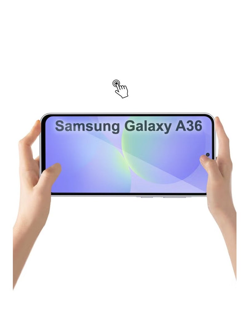 MIGOFAST Samsung Galaxy A36 Screen Protector Full Coverage 9H Tempered Glass HD Clarity  Anti Fingerprint  Edge to Edge Fit - Image 2