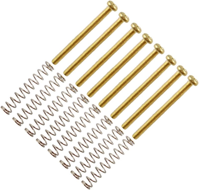 klarako 1 Pack Guitar Humbucker Dual Coil Pickup Frame Ring Mounting Screws Adjust Height Musical Instrument Parts  Gold - Image 2