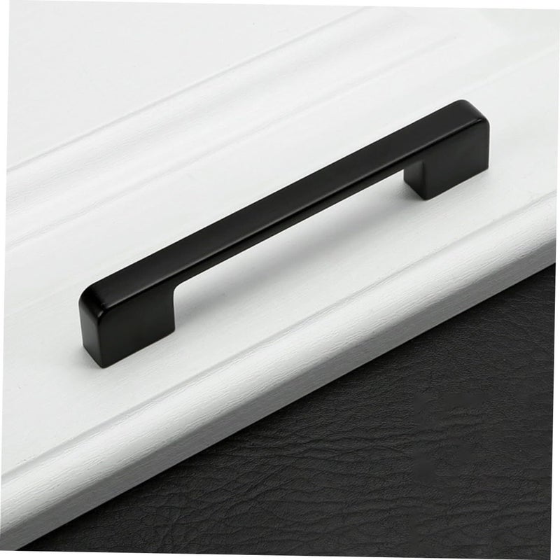 Matte Black Cabinet Door Handles Pulls 4Pcs Ergonomic Curve Easy Install - Image 5