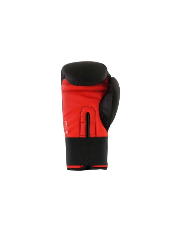 Adidas Boxing Gloves Hybrid-50   Color: Black/Core Red  Size: 6 Oz  - Image 2
