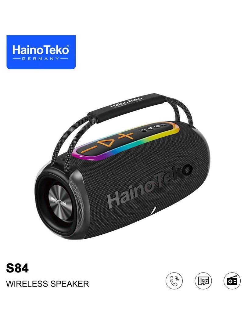 Haino Teko Haino Teko Germany S84 Portable Wireless Bluetooth Speaker Black  - Image 1