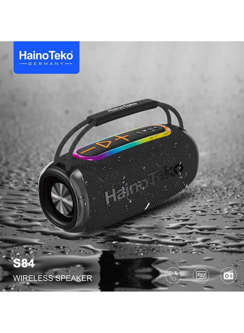 Haino Teko Haino Teko Germany S84 Portable Wireless Bluetooth Speaker Black  - Image 2