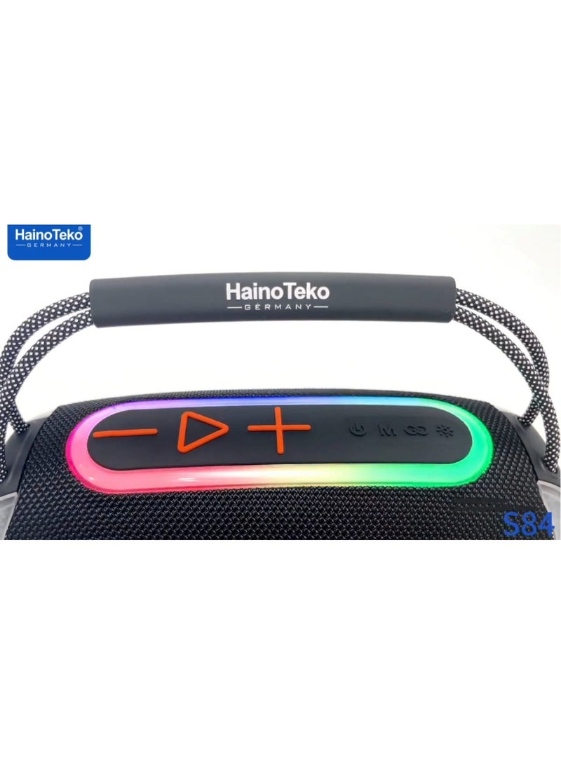 Haino Teko Haino Teko Germany S84 Portable Wireless Bluetooth Speaker Black  - Image 3