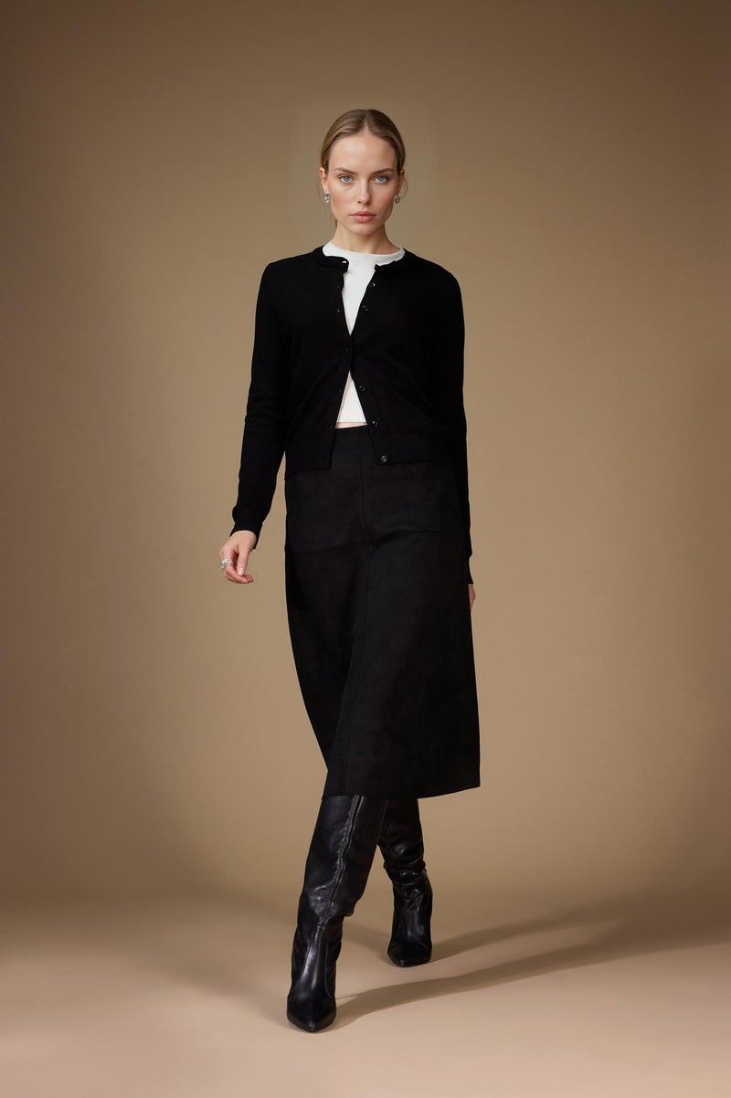 DeFacto Black Woman A Line Woven Skirt Casual - Image 1