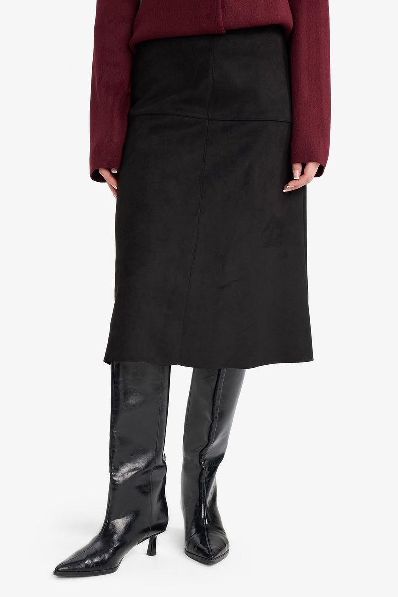 DeFacto Black Woman A Line Woven Skirt Casual - Image 4