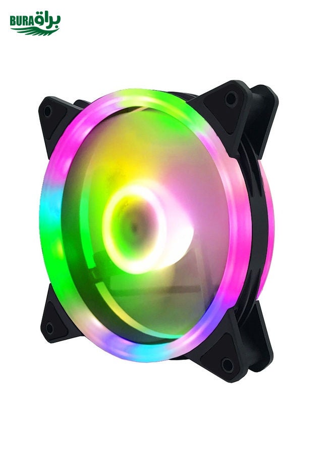 BURAQ Computer CPU RGB luminous Radiator 4 Fans+Remote Control  - Image 2