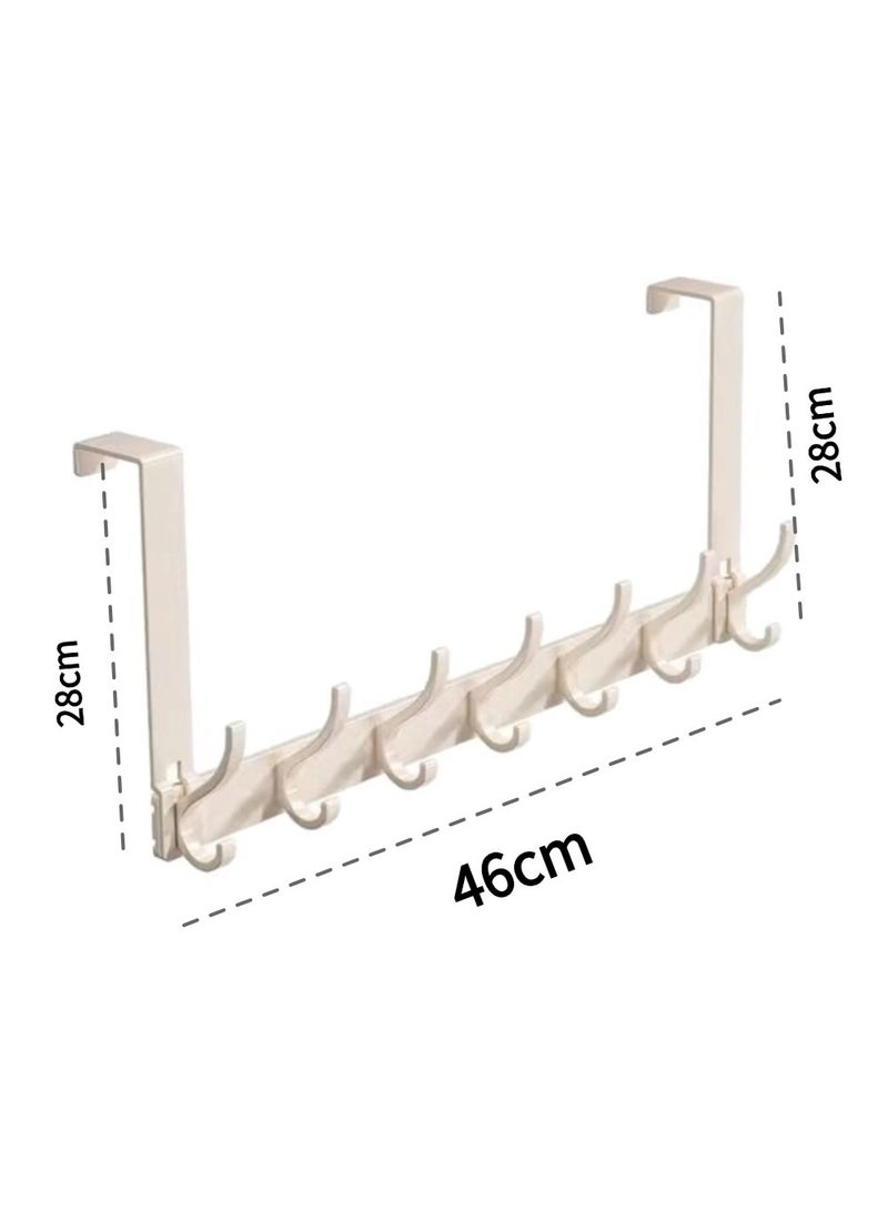 Door hooks, non-perforating bathroom hooks, bedroom storage hooks, clothing hooks, wall hooks, made of thickened space aluminum material, a total of 14 hooks. - Image 3